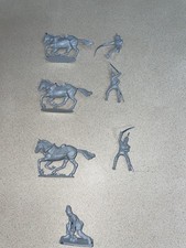 Napoleonic War French Cavalry Vintage 7pc Set War Battle Soldiers Toy Soldiers