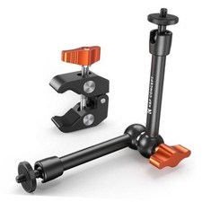 9.8" Magic Arm Clamp Kit with 1/4"  3/8" Thread Screw 9.8" with Clamp