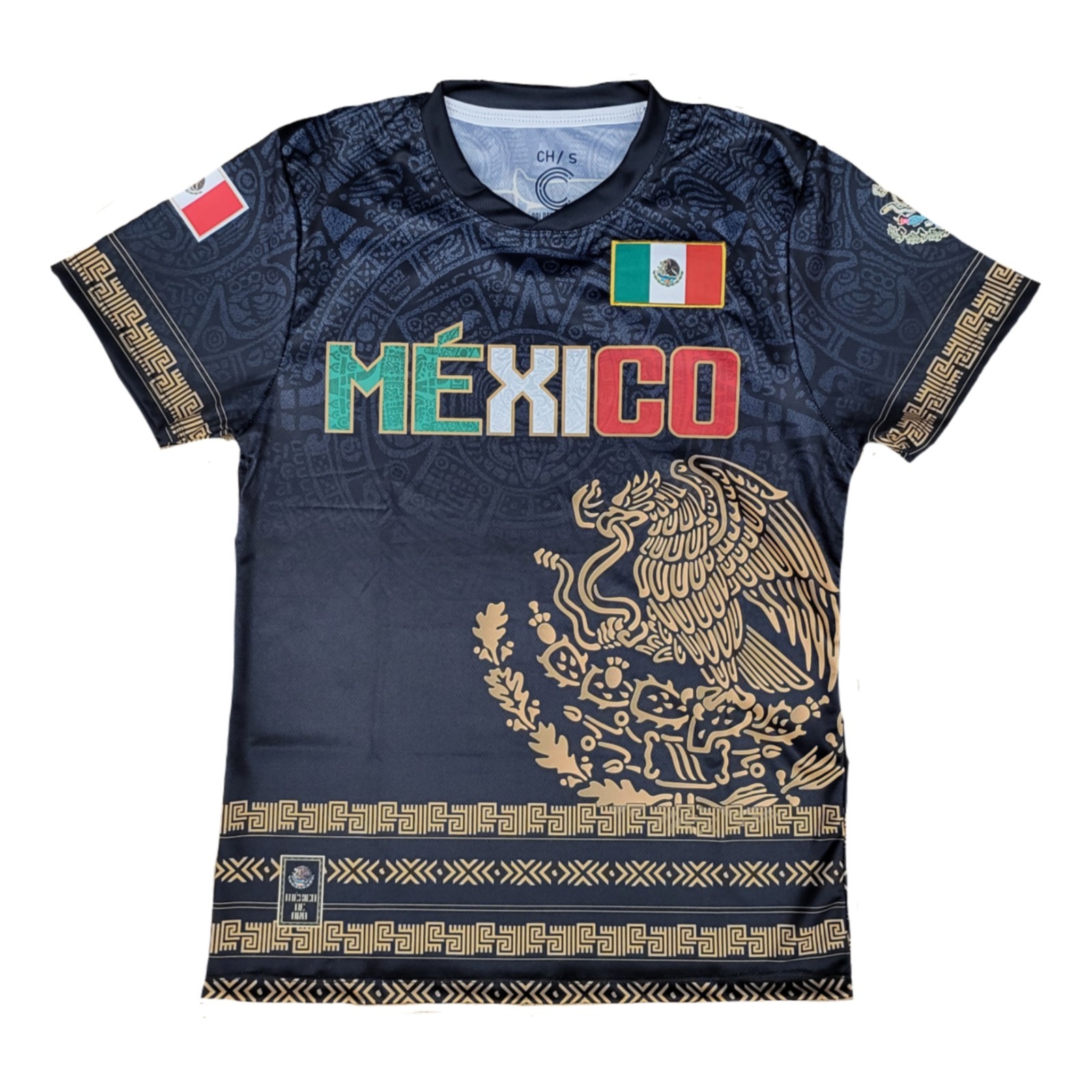 soccer jersey mexicana escudo nacional gold