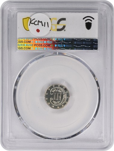 1872 Three Cent Silver PR64CAM PCGS - Picture 2 of 4