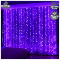 Lichtervorhang 300LED 3Mx3M USB Mit Fernbedienung 8 Modi Timer Deko Weihnachten