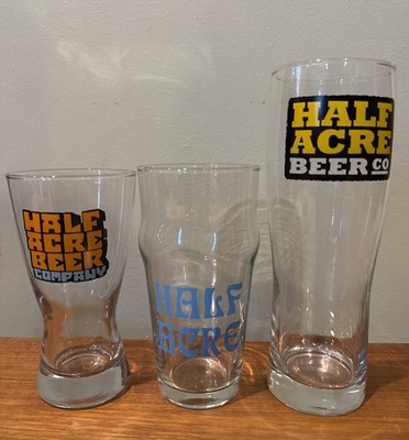 Lot Of 3 Half Acre Beer Glasses