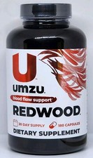 UMZU REDWOOD Blood Flow Support Dietary Supplement 180 Capsules New Sealed 05/27