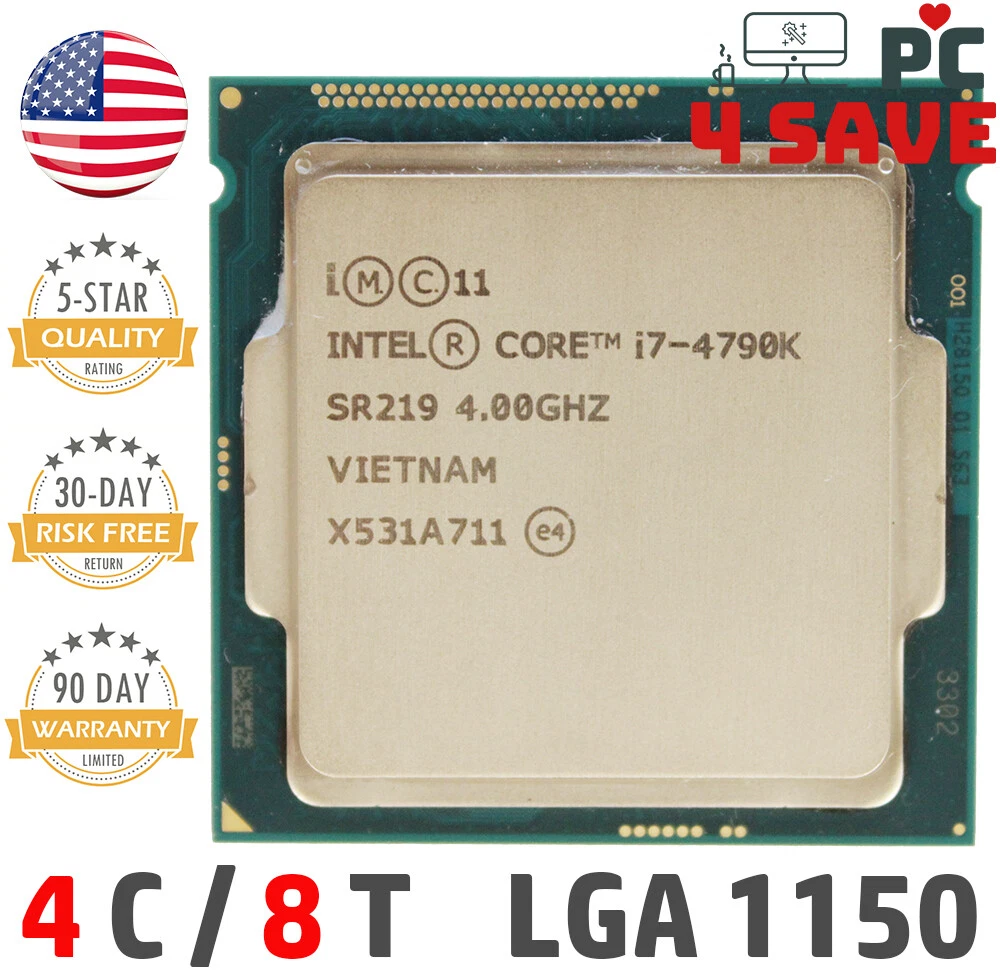 Intel Core i7-4790K Unlocked SR219 4.0GHz (Up to 4.4GHz) 8MB LGA1150  Desktop CPU