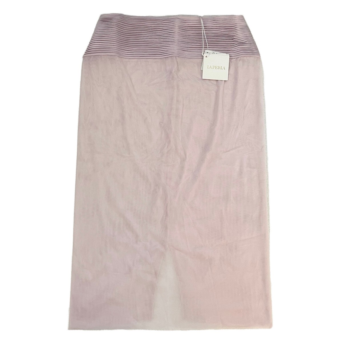 Jupe La Perla Taille 40 En Tulle Et Soie - Modèle Bleu Réf 0020745 - Neuf Avec étiquette