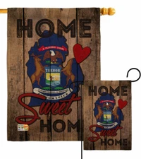 State Michigan Home Sweet Garden Flag Americana States Gift Yard House Banner
