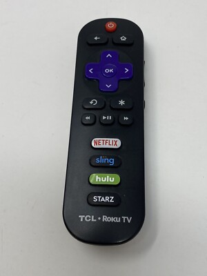 Used Original TCL Roku TV Remote Control Netflix Hulu Sling Starz C802 Series