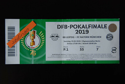 FÜR SAMMLER:Ticket, Karte, RB Leipzig - FC Bayern München, DFB Pokalfinale 2019