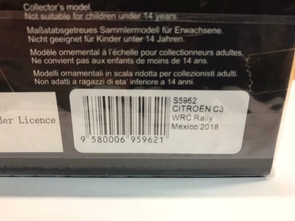 Spark Citroen C3 WRC #11 Sebastian Loeb Mexico 2018 1/43 S5962 - Immagine 3 di 3