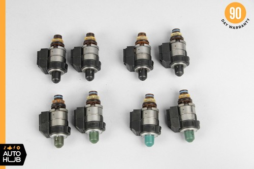 Mercedes S500 CL550 722.9 Transmission Solenoid Valve Blue & Black Caps Set of 8