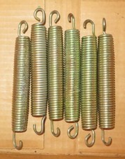 Set Of 6 Trampoline Springs 7" Heavy-Duty Galvanized Steel Used Gold Tone Lot