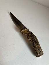 Custom Handmade Bush Field Knife Deer Horn Handle Made in USA John Story