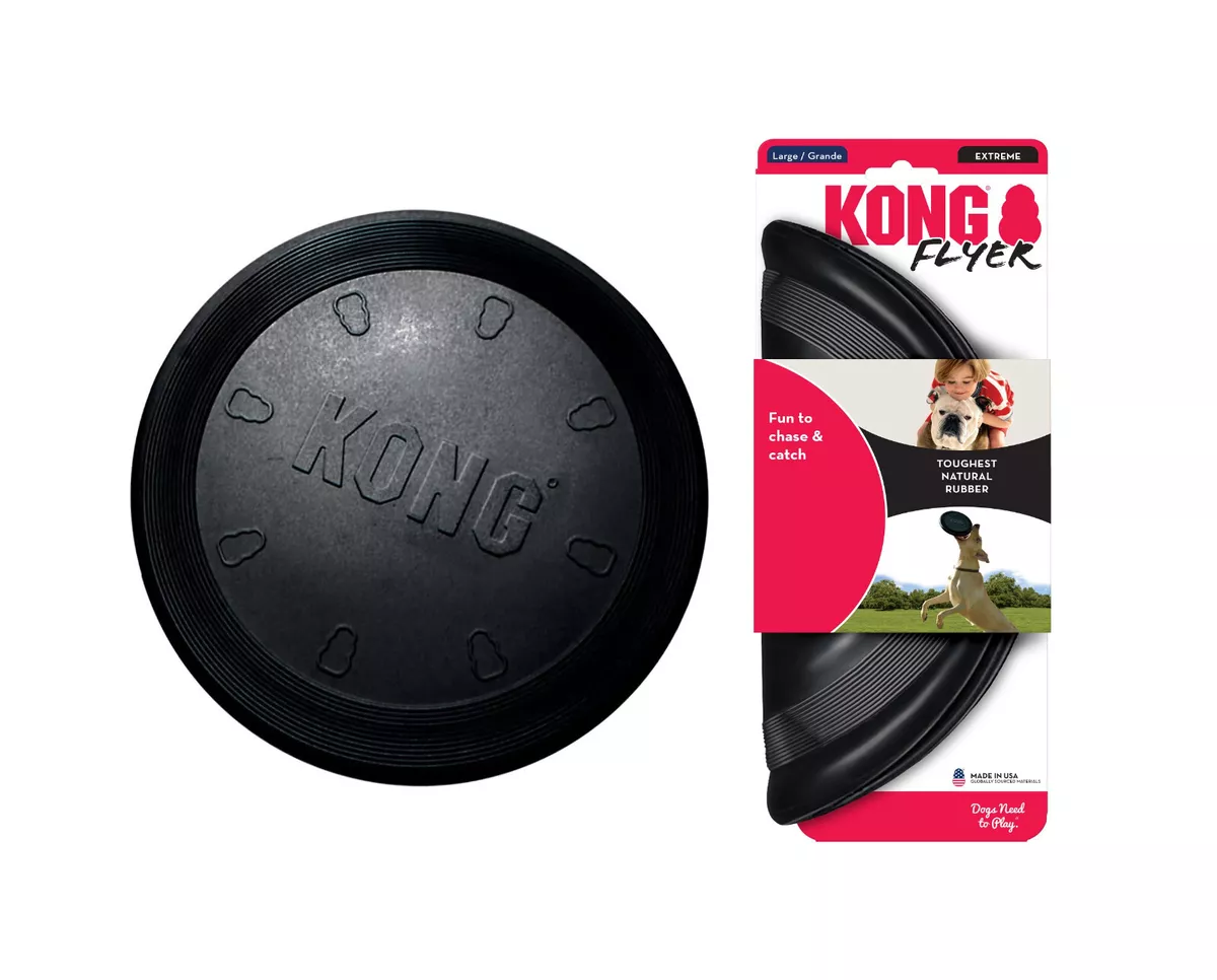 KONG Extreme Frisbee Flyer LARGE 10 Soft Rubber Dog Fetch Toy