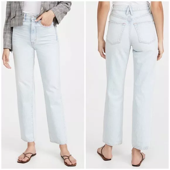 SLVRLAKE Dakota Jeans Straight Leg High Rise Light Wash Size 26