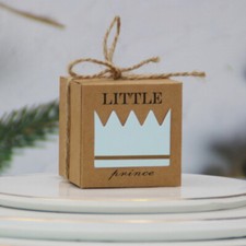 50pcs Square Kraft Paper Candy Box Wedding Gift Packaging Paper Box
