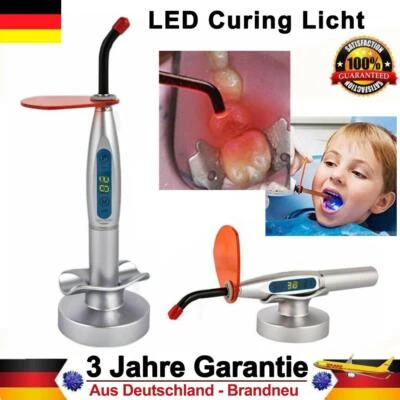 MARKAG LED Dental Polymerisationslampe Curing Light Lampe Zahnarzt Cordless Neu 2200mW.