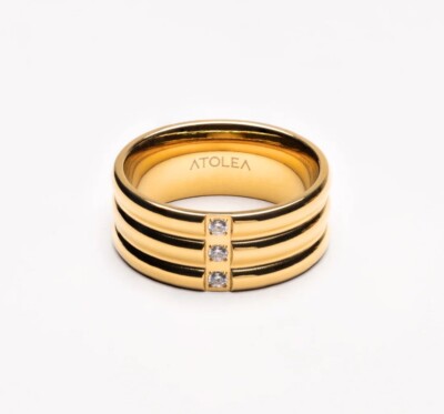 Atolea Stellar Bold Gold Ring Size