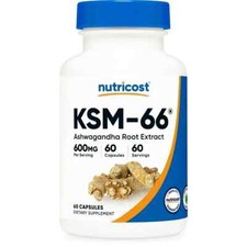 NUTRICOST KSM-66 ASHWAGANDHA ROOT EXTRACT 600 MG 60 CAPSULES 02/2028