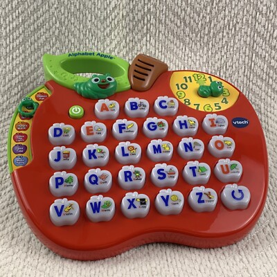 VTech Alphabet Red Apple ABC Learning Toy Preschool Letters Music & Lights WORKS
