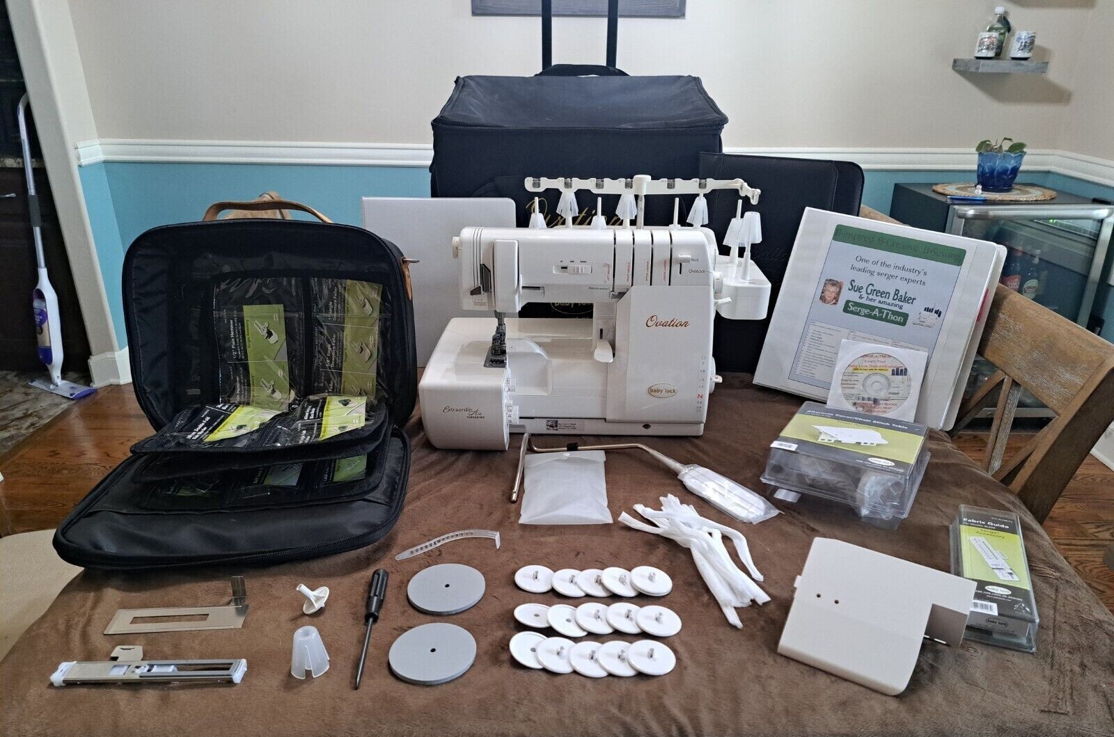 Baby Lock Ovation Serger Coverstitch Machine 8 Thread BLES8 with Extra