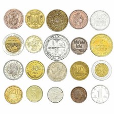 DIFFERENT COINS FROM MANY WORLD COUNTRIES. NO DUPLICATES. GOOD MONEY COLLECTION