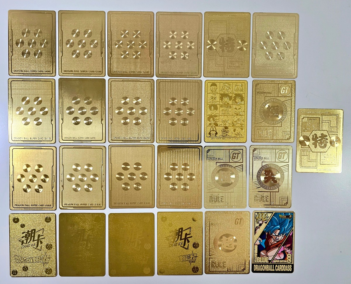 Dragon Ball Super Card Game Gold Plated Metal Cards