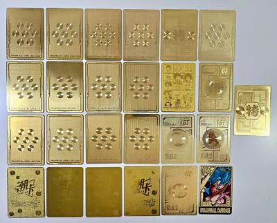 Dragon Ball Super Card Game Gold Plated Metal Cards - Signature