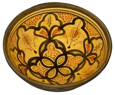 Moroccan Ceramic Plate Bowl Pottery Spanish Salad Pasta Soup Fruit  Rice Dish