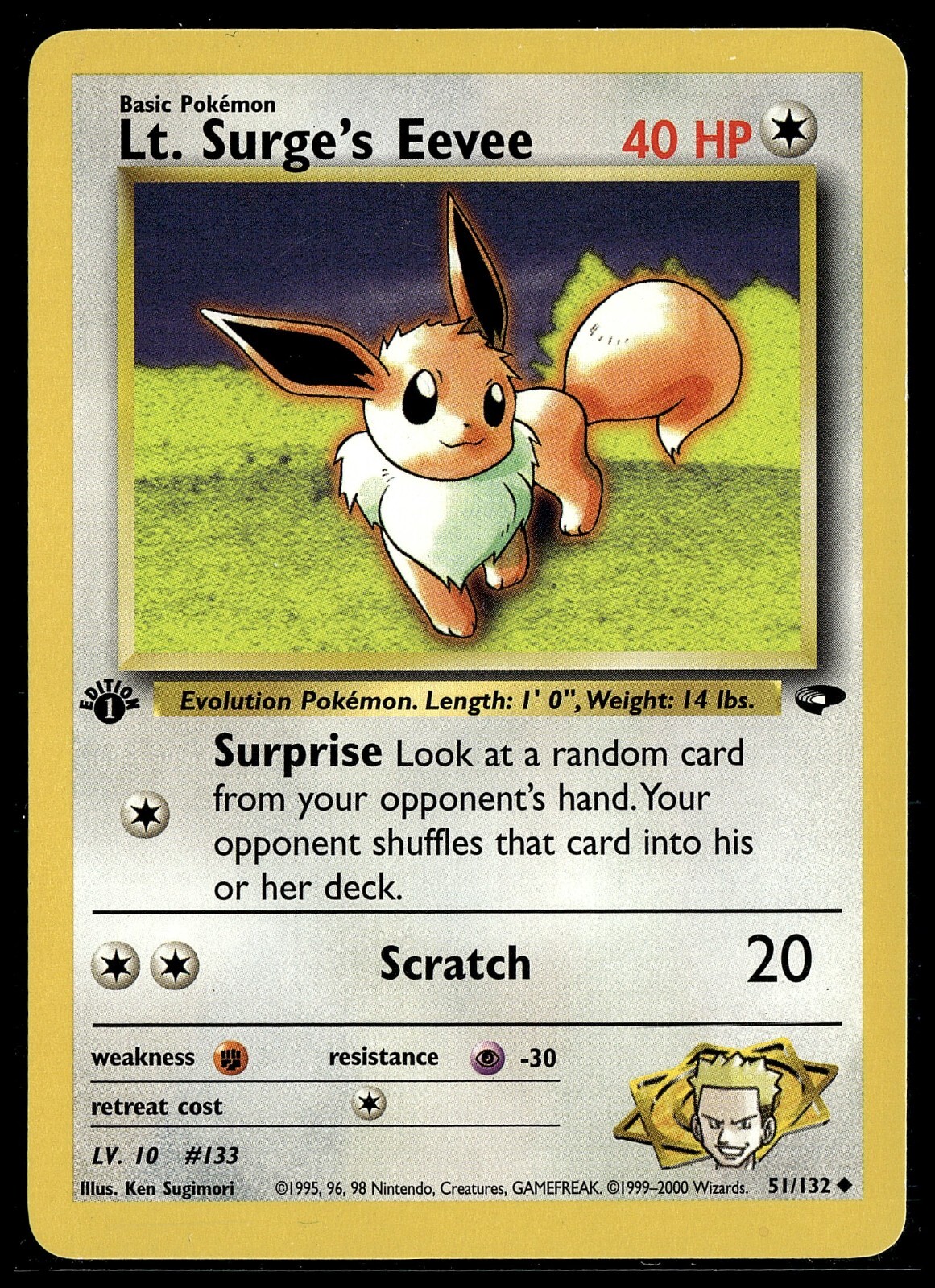Lt. Surge's Eevee 51/132 Gym Challenge Regular