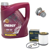 MotoröL ÖLfilter SH4792L 5W30 4Liter + ÖLablassschraube FüR BMW 5Er E60 E61