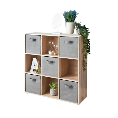 9 Würfel Holz Bücherregal Regal Regale Vitrine Aufbewahrung Holzregal Tür