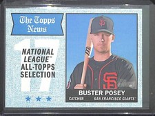 2017 Topps Heritage Blue Border All Star #375 Buster Posey 