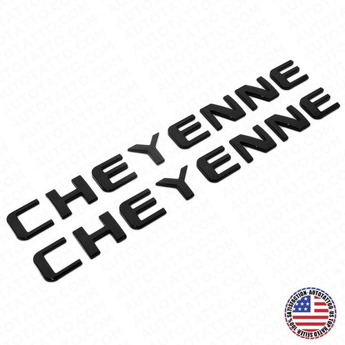 2-Pack Cheyenne Nameplate Emblems - 12 Inch Chrome 3D Badges For 2007-2014 Silverado Tailgate & Fender