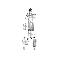 Past Patterns 2792 - Late 1920s Dress with Kimono Sleeves Sewing Pattern bust 38