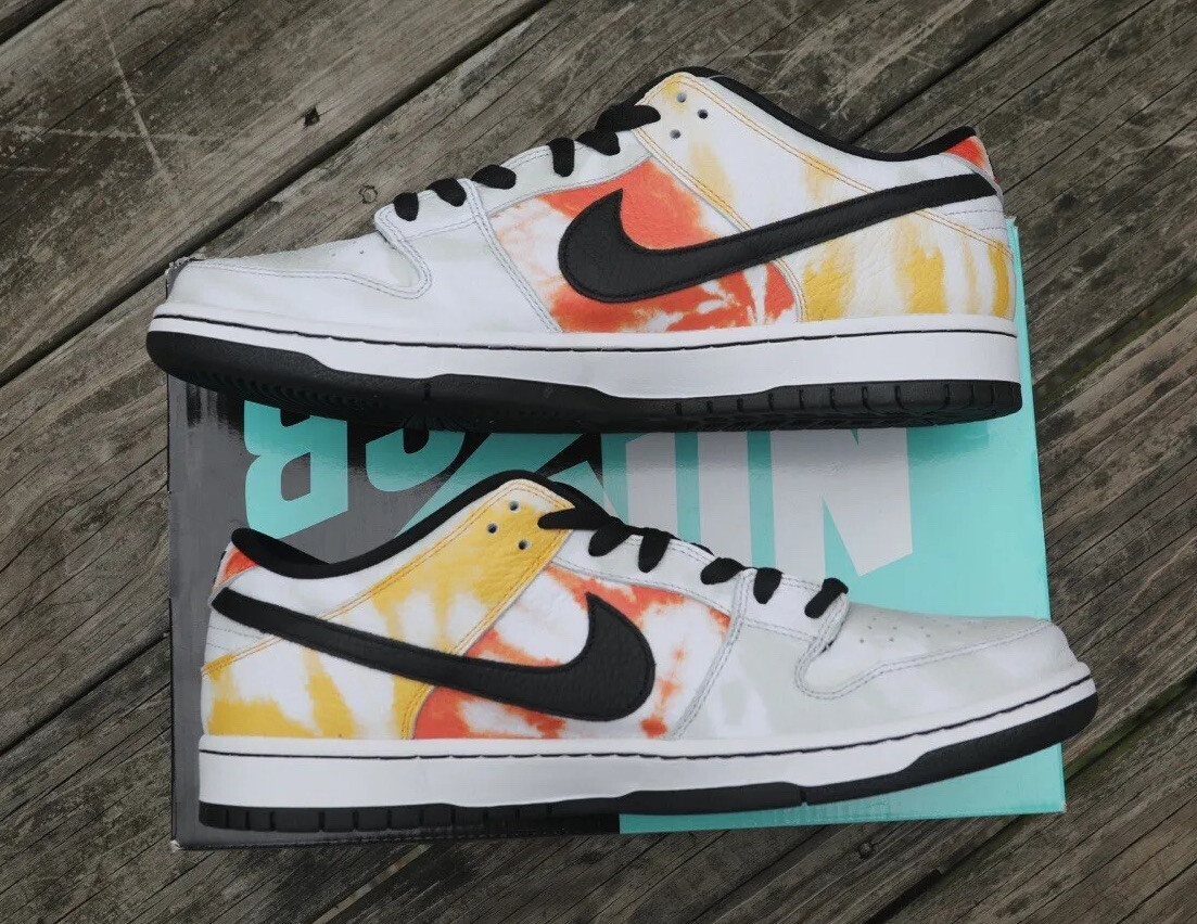 Size 12 - Nike SB Dunk Low Tie-Dye Raygun - White 2019 BRAND