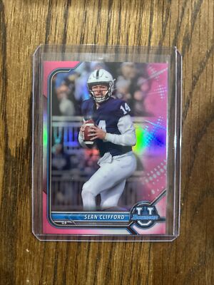 2022 #69 Sean Clifford Bowman University Football Chrome Pink Refractor