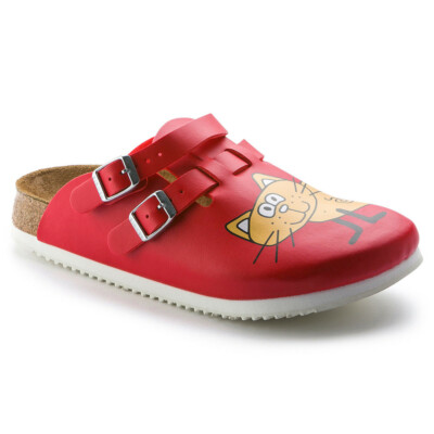 Birkenstock Clog Kay Superlauf, Birko-Flor, Cat Red, schmal, Größe 41 582516-41