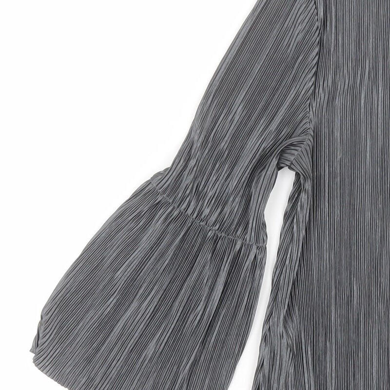 Mango Womens Grey Polyester Blend Basic Blouse Si… - image 9