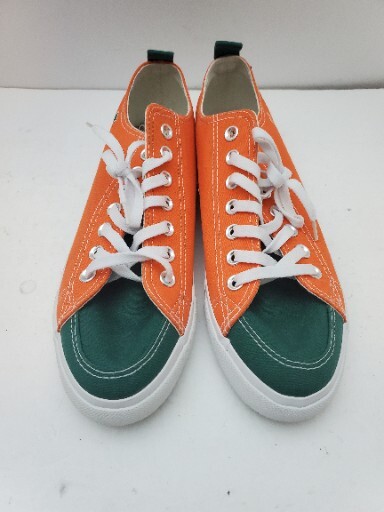 University of Miami Hurricanes Orange & Green Low Top SKICKS