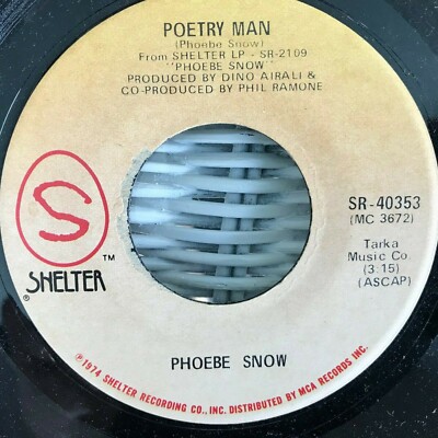 Phoebe Snow Poetry Man / Either Or Both 45  VG+ vinyl