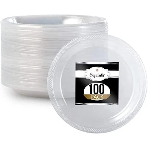 9 inch clear plastic cheap plates