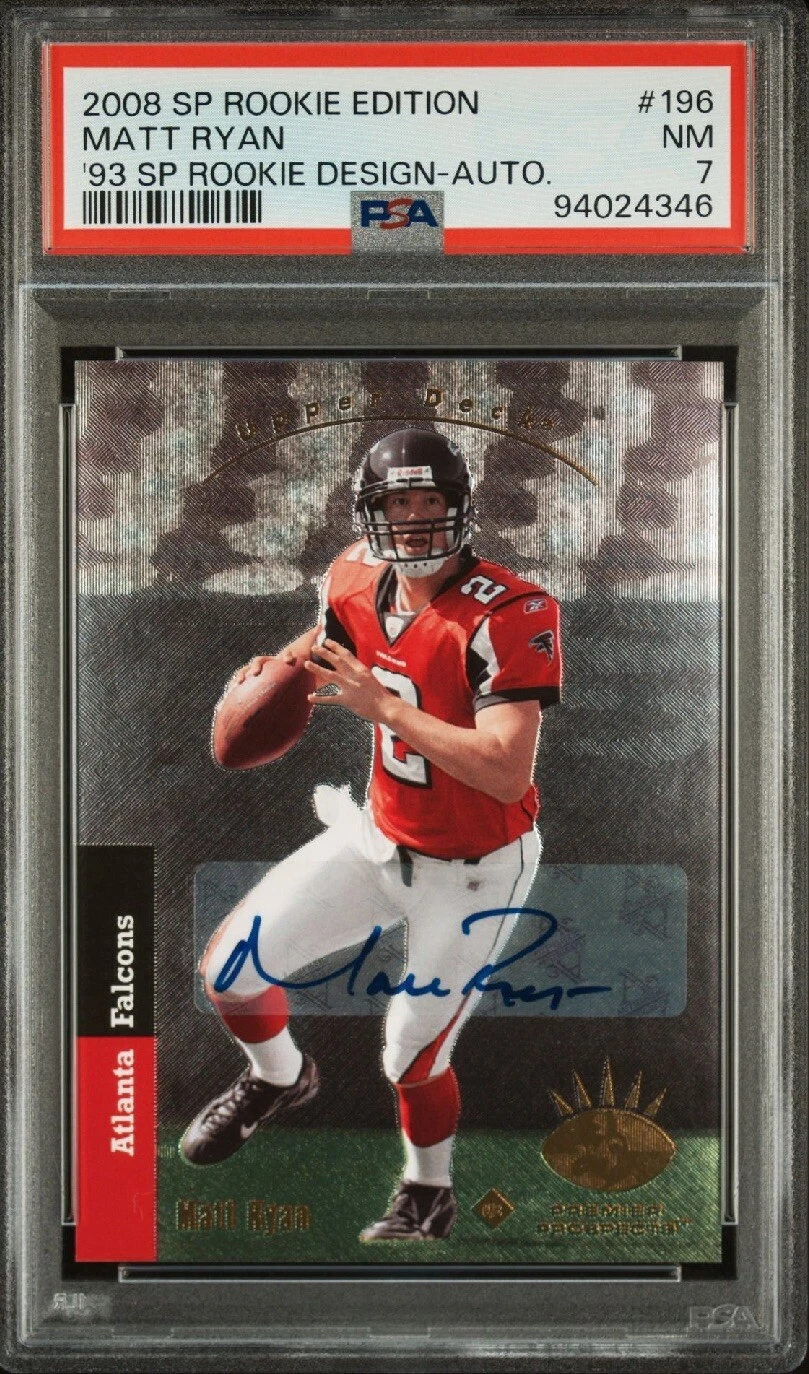 Matt Ryan SP Rookie Edition #196 1993 SP Rookie Design-Autograph