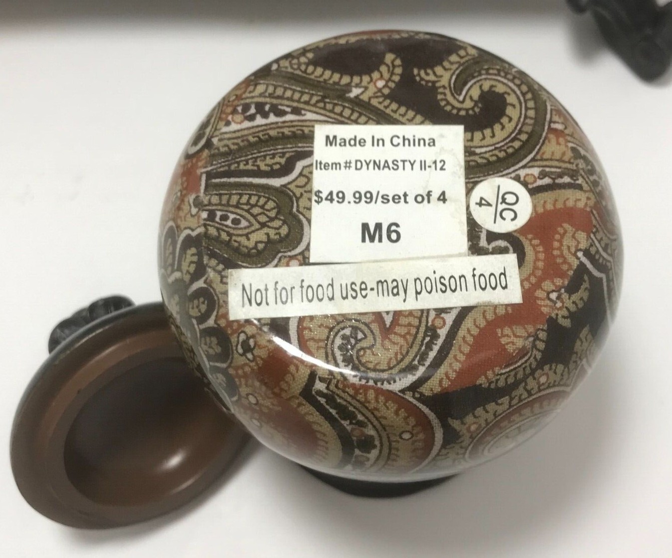 Dynasty 4 Piece Set Condiment, Apothecary, Spice Jars with Lids, Black