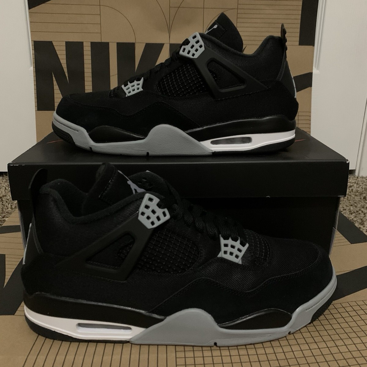 Jordan 4 Retro Black Canvas - Size 11.5M - DH7138-006 Brand New