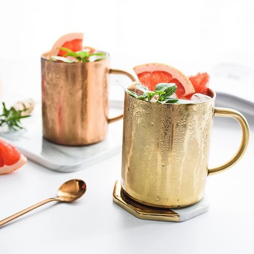 Tea Mug Stainless Steel Heat Insulation Large Capacity Glossy Beer Mug