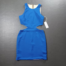 Naven Dress Womens 2 Cut Out Vegas Planet Blue New High Neck Party Club
