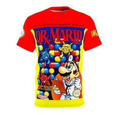 DR. Mario 1990 NES Retro Vintage Nintendo Video Game Cover T-Shirt
