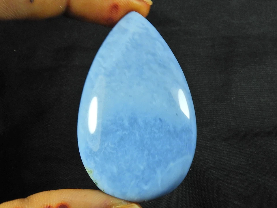29X45X07 MM Natural Blue Opal Pear Shape Cabochon Loose Gemstone 77Cts. - Image 2 of 4