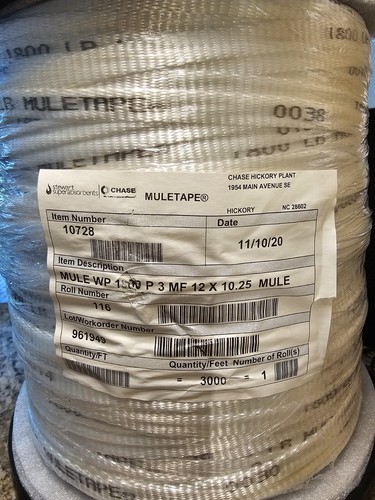 MULETAPE 5/8” 1800lb Rotolo di Nastro Tirante per Condotti da 3000' Neptco 10728 Pre-Lubrificato - Foto 3 di 4