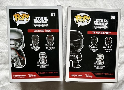 Funko POP Star Wars Captain Phasma #91 Tie Fighter Pilot 89 Smugglers Bounty LOT - Picture 3 of 6